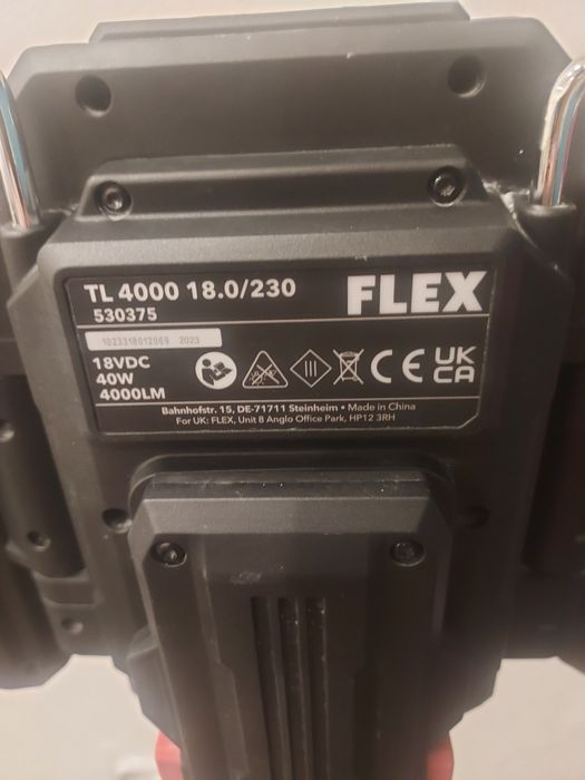 Flex Proiector de lucru Baterie LED cu luminozitate până la 4000lm TL