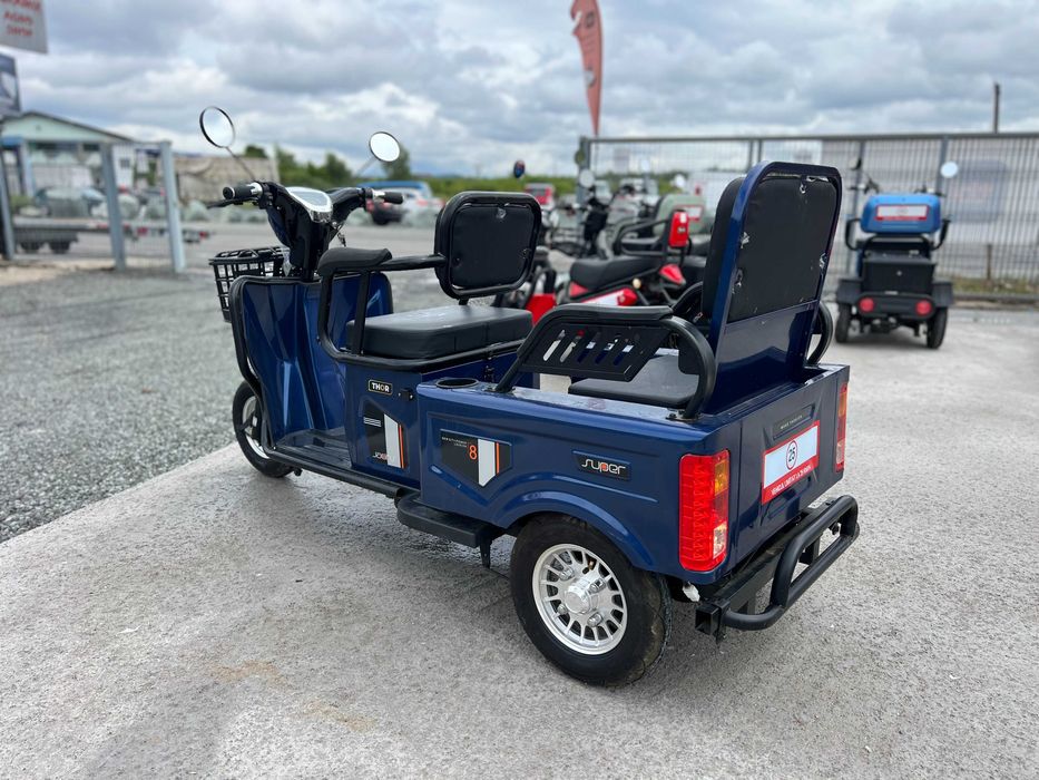 Triciclu electric Thor S X LONG2 600W alb negru rosu gri Agramix