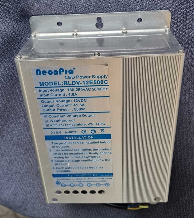 Источники питания NeonPro RLDV-12E500C