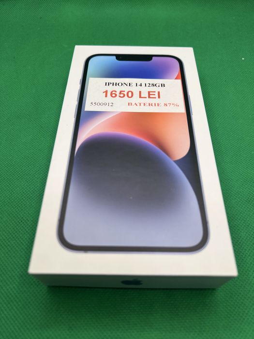 Iphone 14 128gb 87% bat la cutie•Amanet Lazar Crangasi•55009