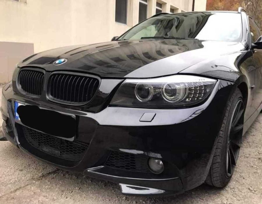 Сплитери за М-тех броня BMW E90/E91 – Черен гланц – Фейслифт - БМВ