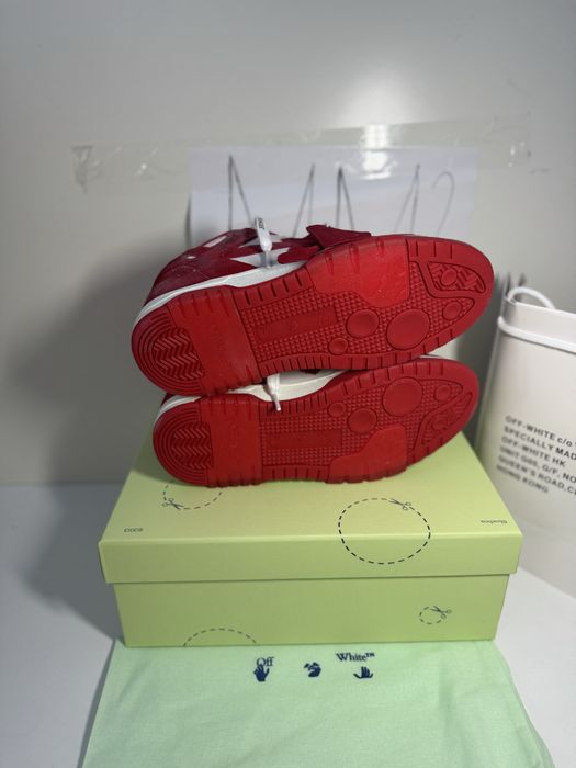 Adidasi Off-White Out Of Office Lace-Up Sneakers retro sude leather