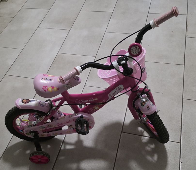 Bicicleta Fucsia cu Cos Roz pentru Copii - 12"