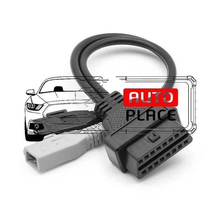 Кабел / Преходник /Адаптер за Audi 2+2 Pin Ауди 2+2 Пин Delphi Autocom