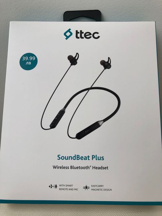 Слушалки TTEC SoundBeat Plus Bluetooth Handsfree черни