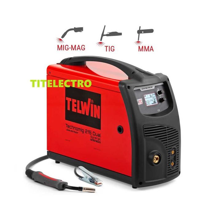 Aparat sudura TELWIN Technomig 215 MIG TIG MMA cu sarma argon CO2