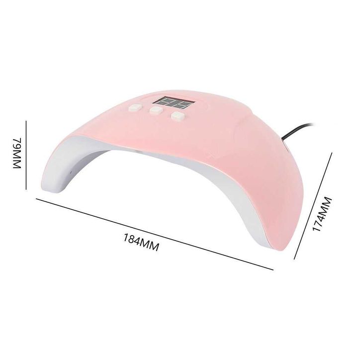 Комплект мощна 54W лампа и електрическа пила за нокти,маникюр,педикюр