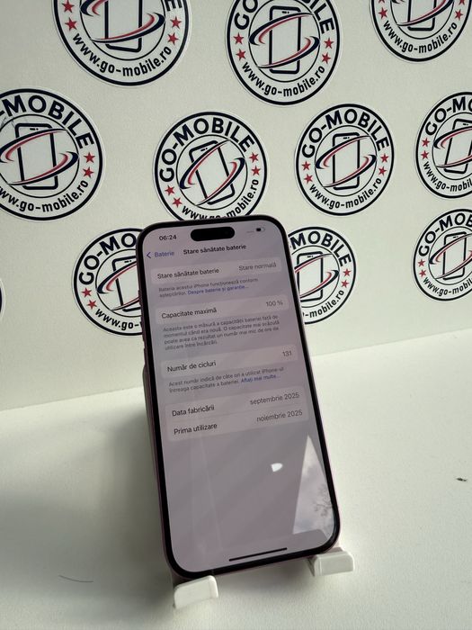 iPhone 16 - 128GB - Pink - 100% - Impecabil - Garantie