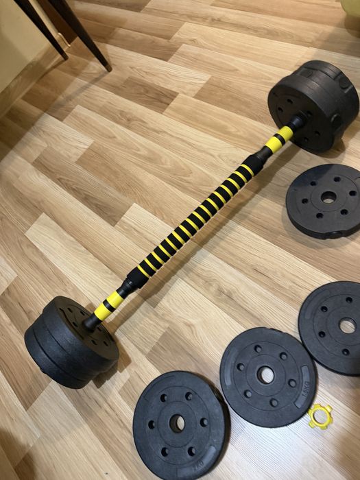 Set de gantere reglabile din bitum 20 kg