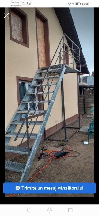 Confectionam scarii metalice zincate exterioare și pentru incendii , platforme, podete si balustrazi profesionale la cererea clientului . Asiguram tra