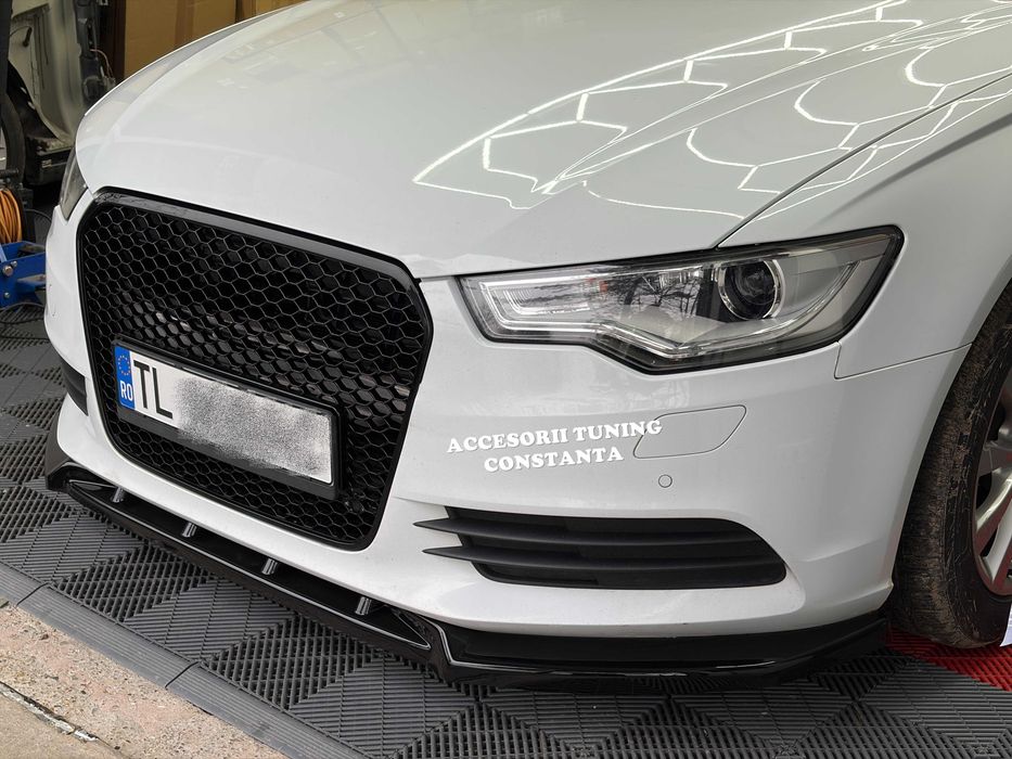 Grila Centrala Fagure Audi A6 C7 4G (2011-2014) Negru Lucios