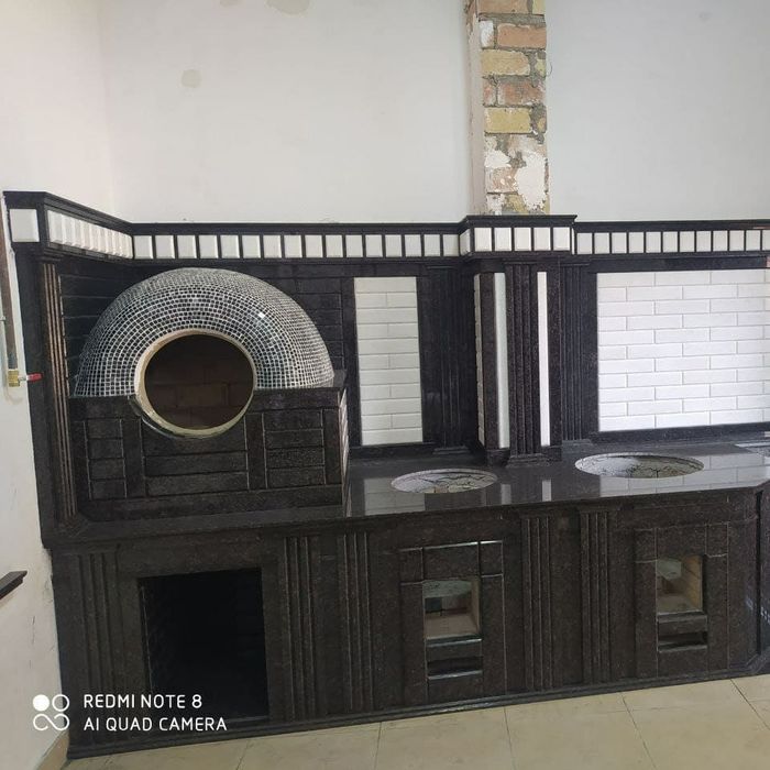 Строительство летней кухни,очаг