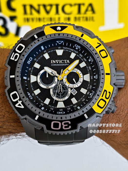 INVICTA Commandor Titanium Yellow 71 mm, Инвикта нов мъжки часовник