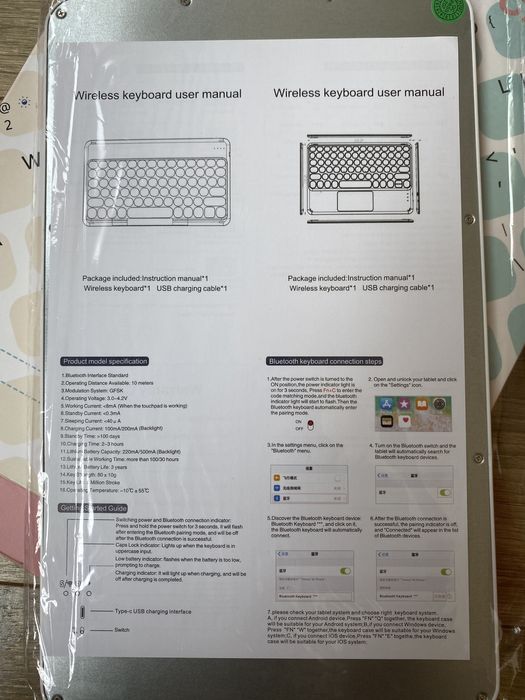Tastatura wireless cu husa pt tableta