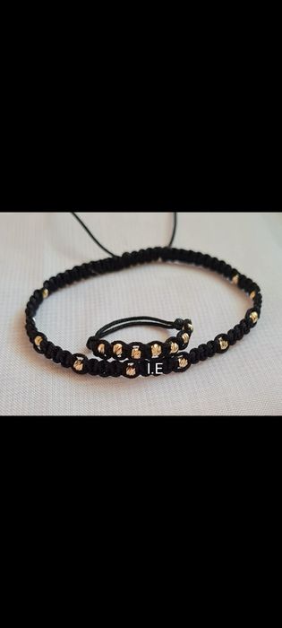 Set inel si bratara cu bile din aur 14 k 585
