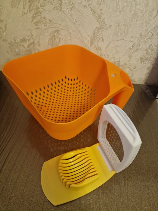 Набор для идеальной кухни: дуршлаг + яйцерезка