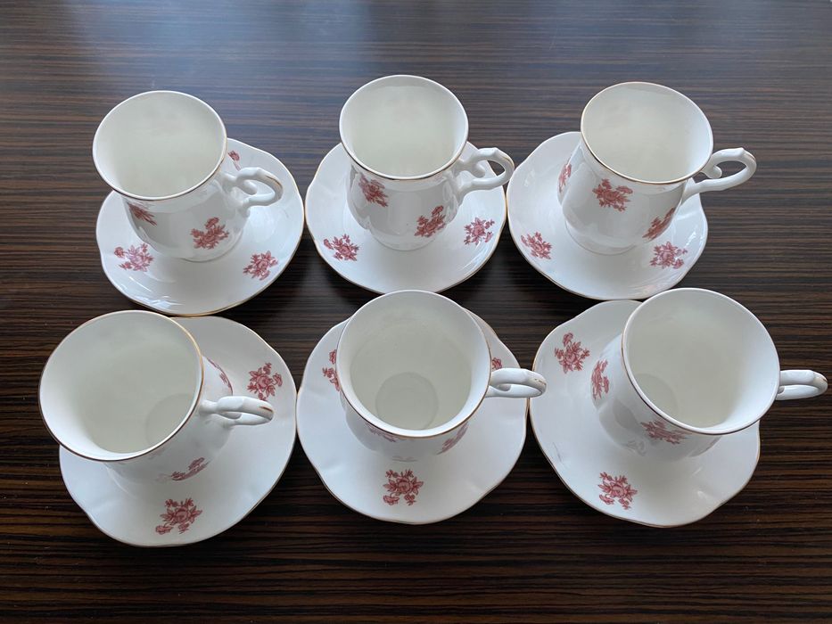 Set de ceai, cafea sau ciocolata calda, Royal Bone China, aur - Nou