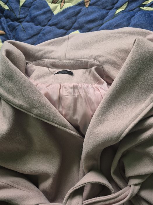 Palton dama roz pudra