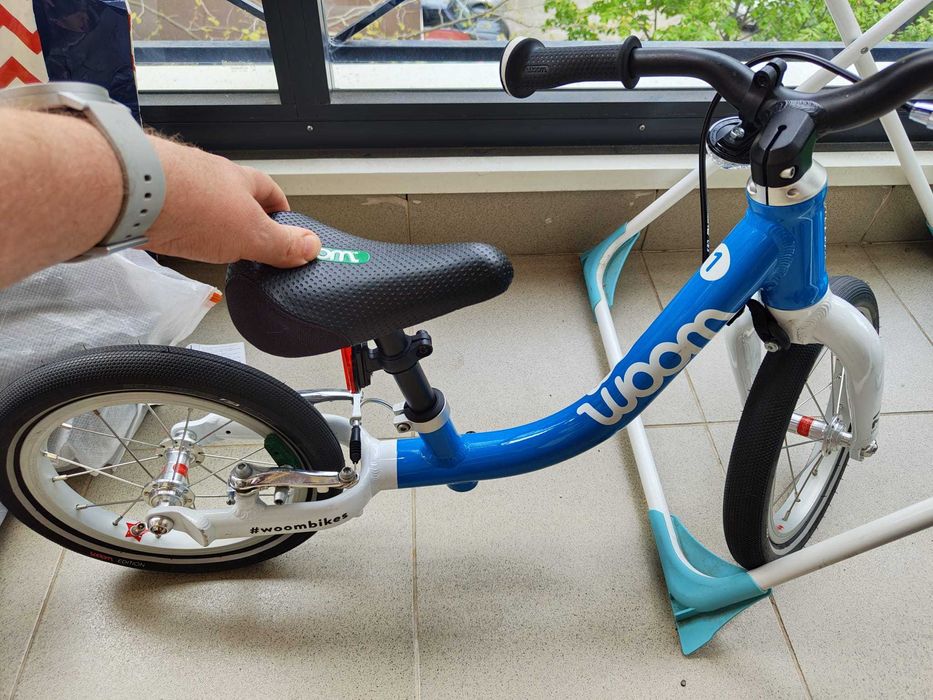 Vand Bicicleta Woom 1 + Casca XS Woom Albastra 1200 Ron stare f buna