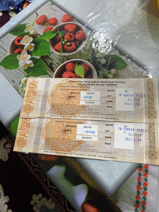 Gulinur kansertiga bilet bor balkondan