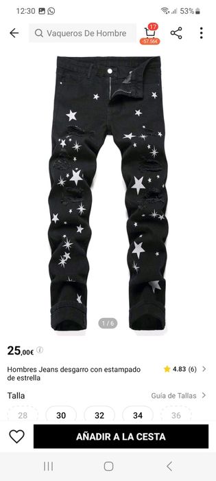 Blugi cu stele baggy