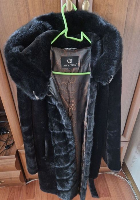 Шуба цигейка с норкой