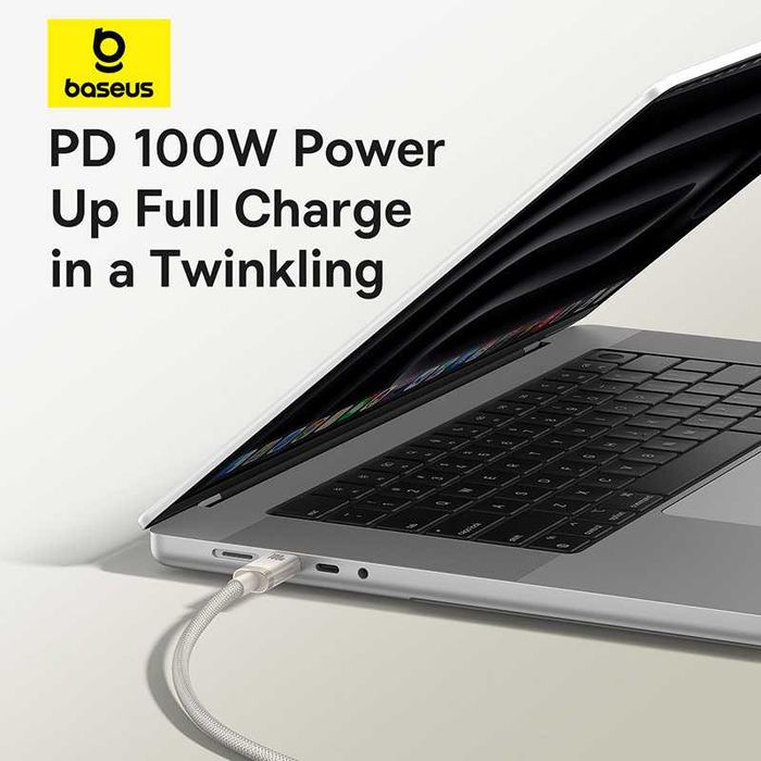 Кабель Baseus Titanium Alloy Type-C 100W быстрая зарядка 1 метр