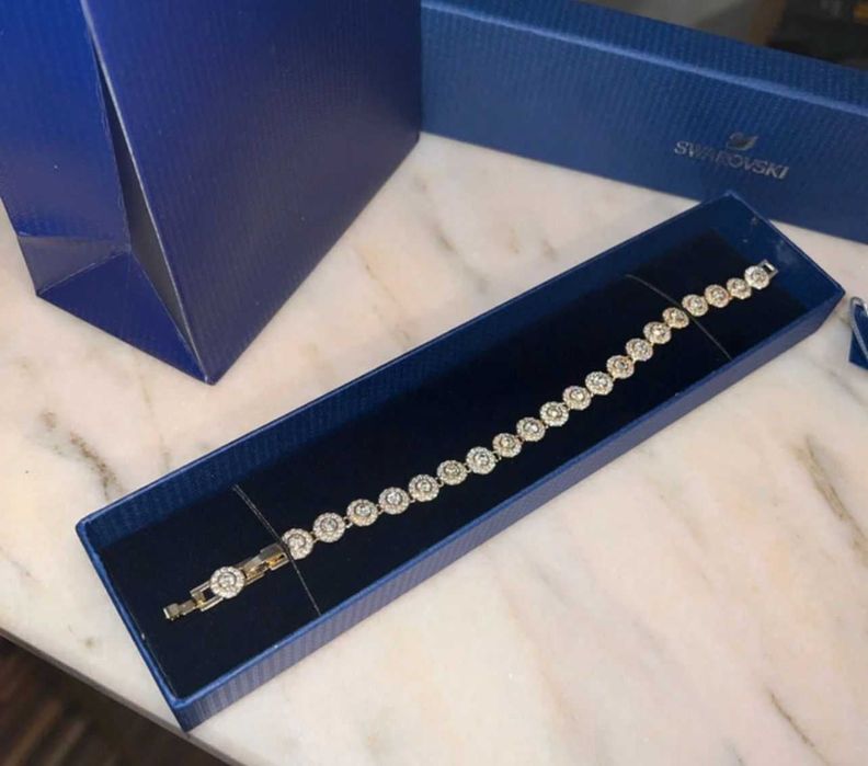 Bratara Swarovski Model Angelic Tennis Gold//Premium