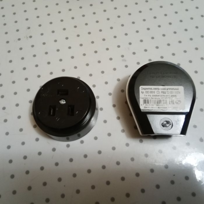 Вилка  с розетка для электроплиты