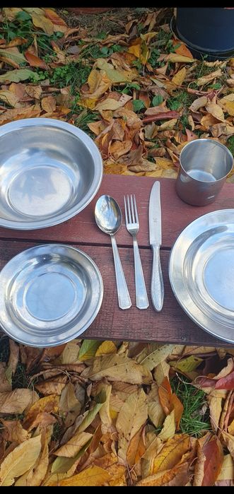 Set  veselă inox ștanțate MApN