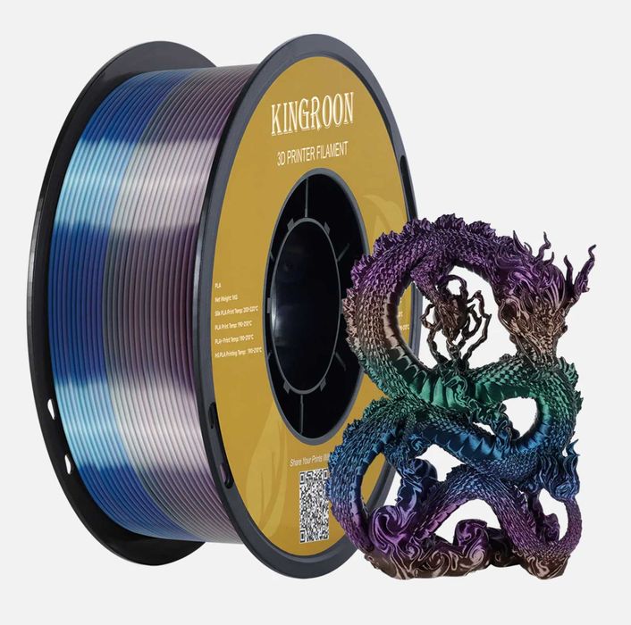 PLA Rainbow Silk Filament, ПЛА Филамент Дъга (Нишка) за 3Д Принтер