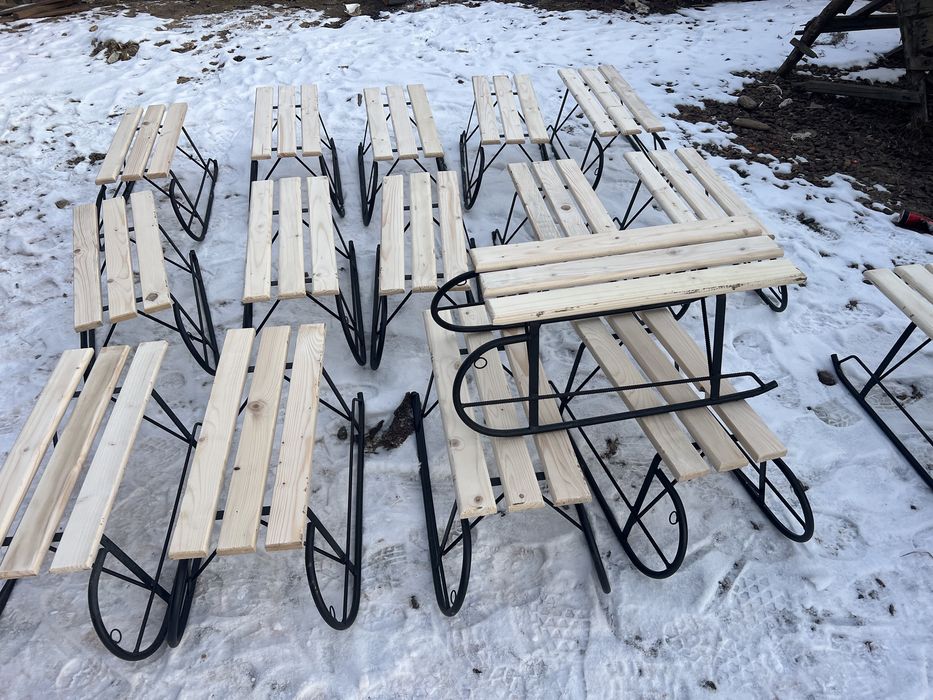 Sanie din metal pentru copii si adulti