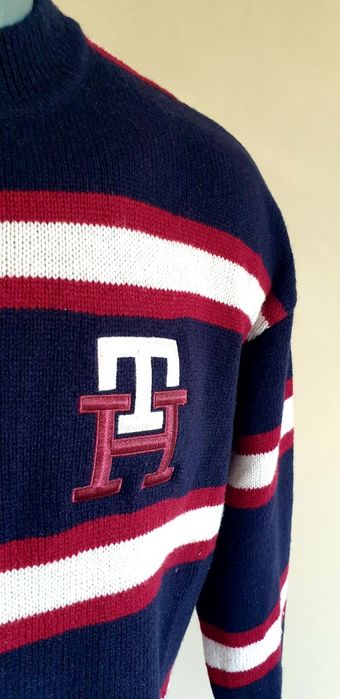 Tommy Hilfiger Monogram Oversize Wool / XS / S  ОРИГИНАЛ Мъжки Пуловер