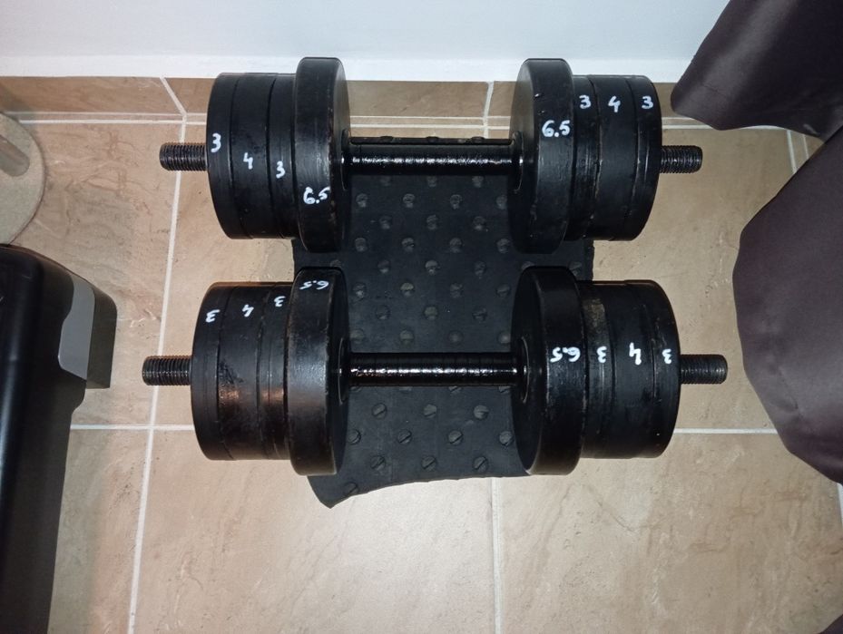 Gantere oțel masiv 70 kg/ 2x35 kg