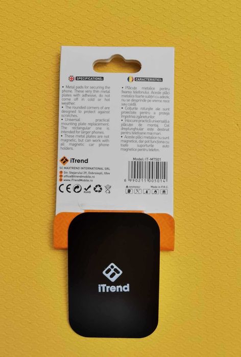 placute metalice pentru suport auto magnetic de telefon, adeziv 3M