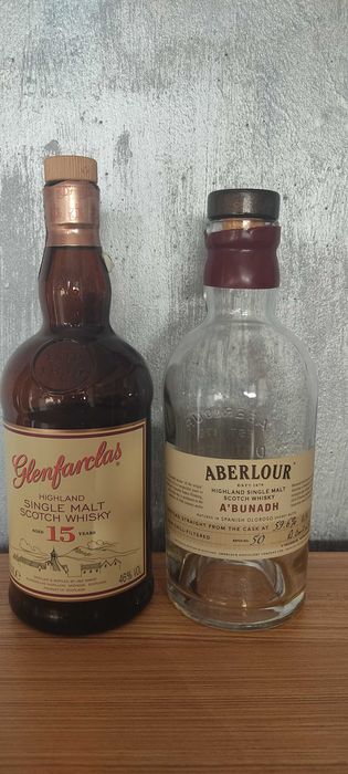 Бутилки от уиски със и без кутии