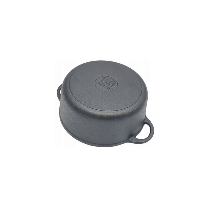 Oala din fonta 2.4litri, 21cm, cu capac, negru, KingHoff