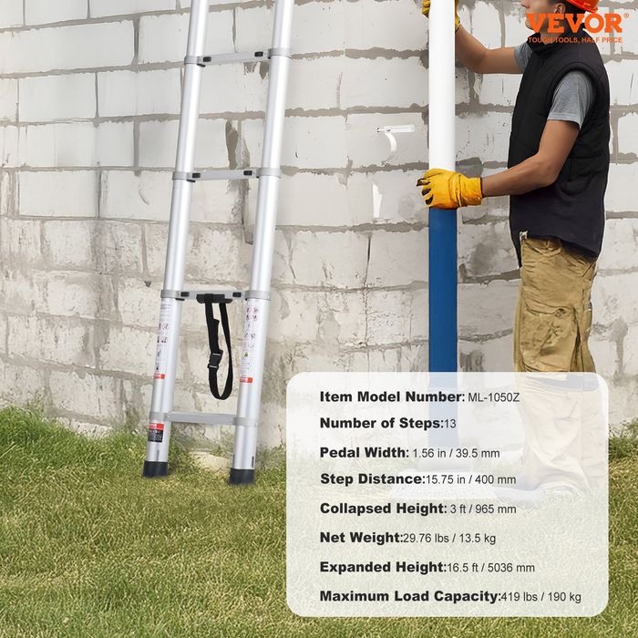 Scara Telescopica Aluminiu 5m Pliabila Capacitate 190kg