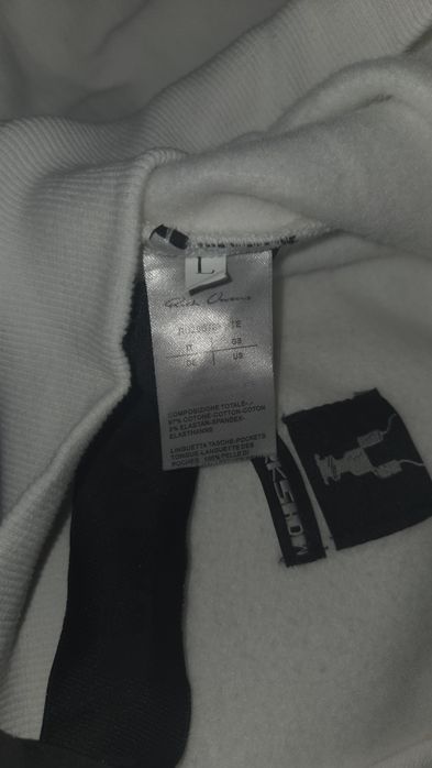 Rick owens wizard alb hanorac
