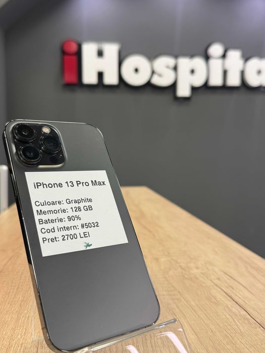 iPhone 13 Pro Max Graphite Negru 128GB, 90% Baterie #5032