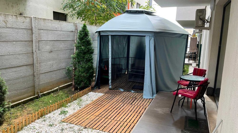 Inchiriez apartament cu 2 camere 59 mp + curte 31mp, in Pipera, cartier MTM, rond OMV