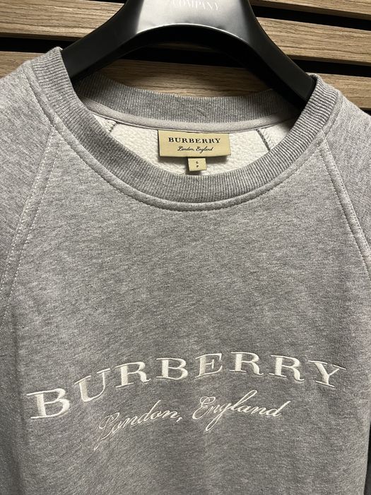 BURBERRY : Grey Knit Logo Ebroidered Sweat -  размер S / Оригинал