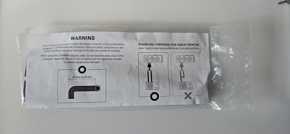 Адаптер за захранване Nvidia 12VHPWR, 2x PCI-E 8-Pin, 16pin