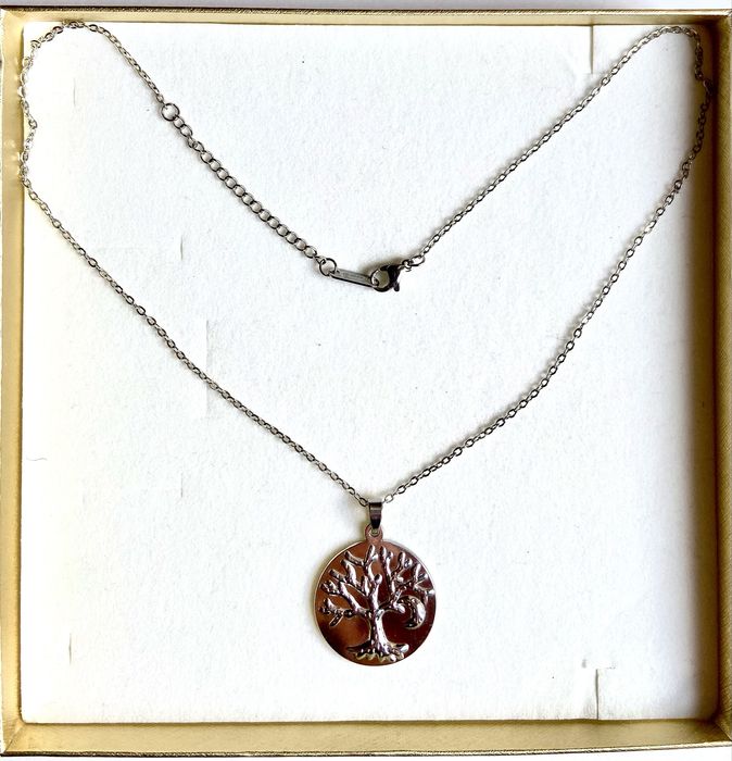 Pandantiv din otel inoxidabil copacul vietii pe lant