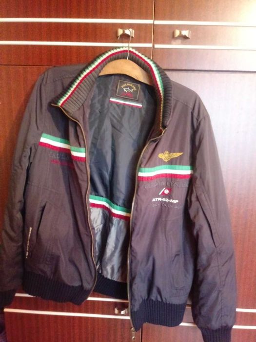 Мъжко тъмно синьо шушляково яке за яхти