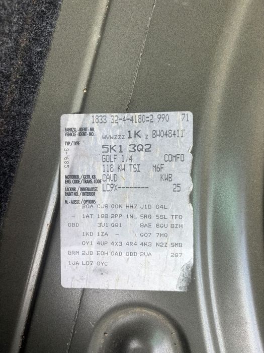VW Golf 6 1.4tsi НА ЧАСТИ