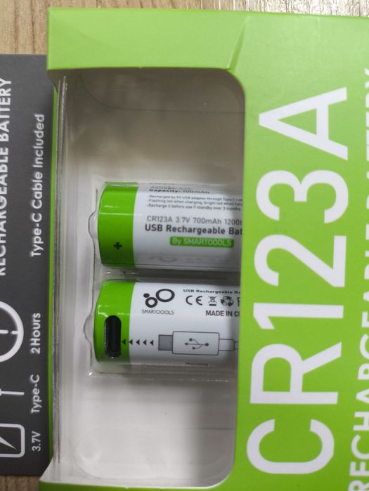 Зрядна батерия CR123A Li-ion 3.7 V 650 mAh