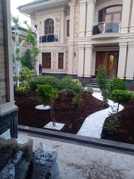 Gazon landshaft sadovnik bogbon xizmati