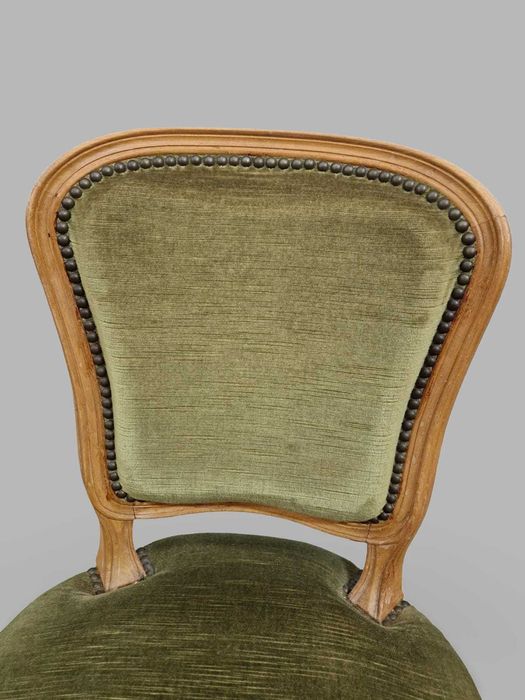 6 броя трапезни столове от масиввен дъб в стил "ЛУИ XV"