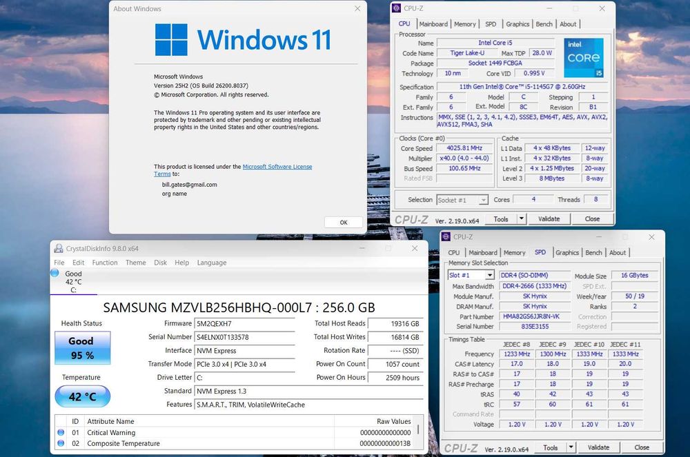 Laptop Lenovo L15 Gen2 - i5 Gen11 - 16Gb Ram - 256Gb NVME + Dock Lenovo + Rucsac Samsonite nou + Casti Jabra noi + Mouse Nou